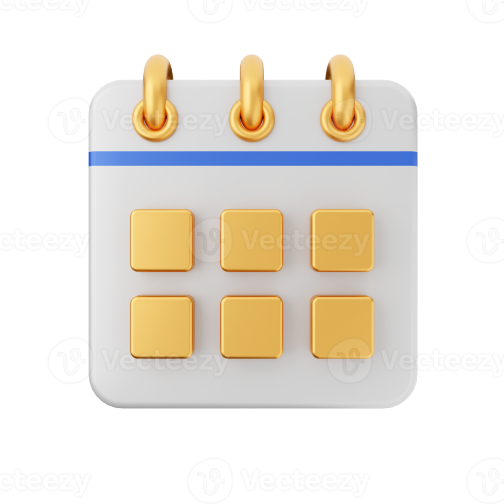 3d calendar icon illustration png