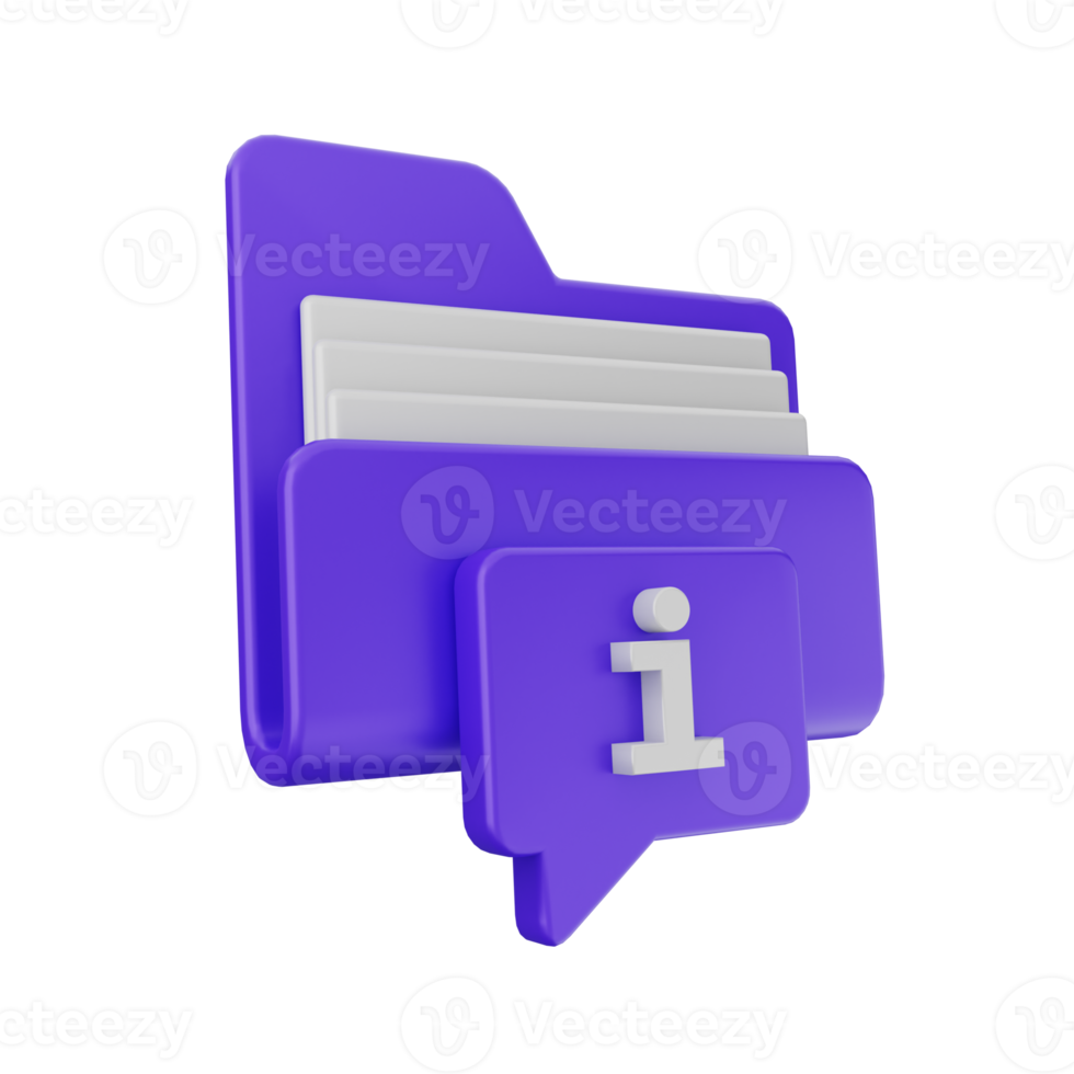 3d folder icon file illustration png