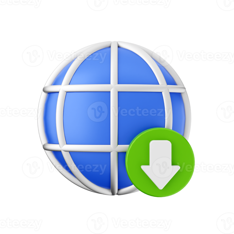 3d download icon illustration png