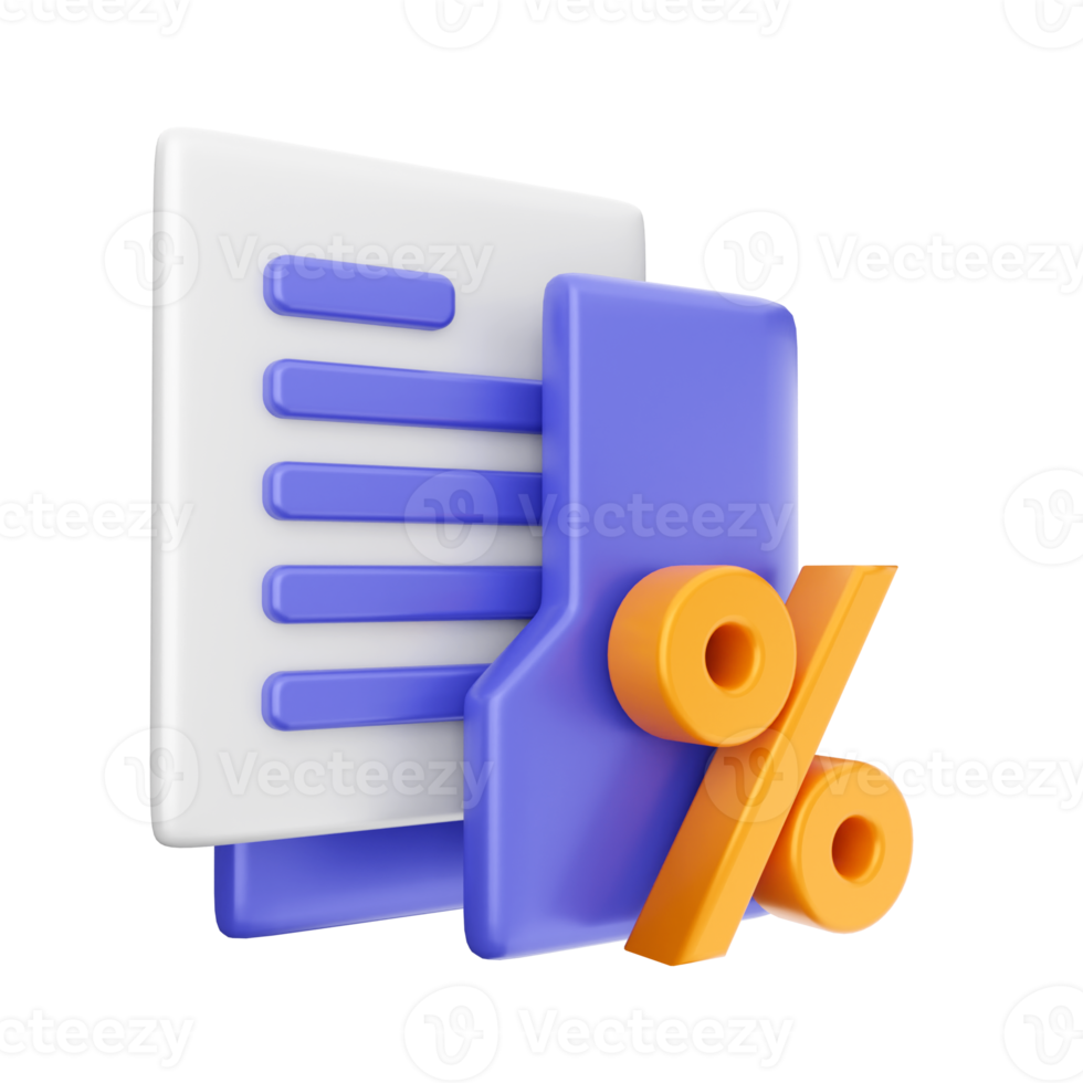 3d folder icon illustration png