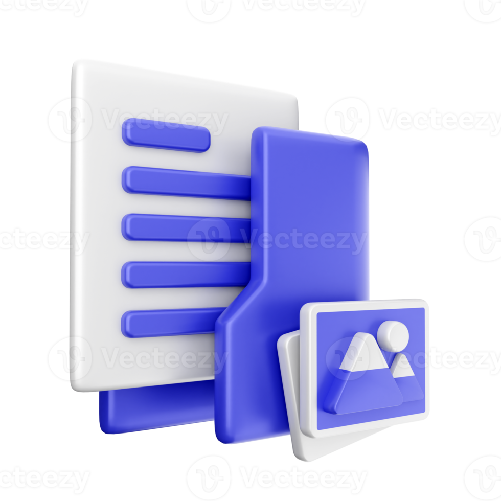 3d folder icon illustration png