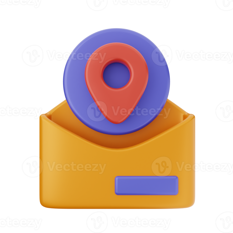 3d e-post post kuvert ikon illustration png