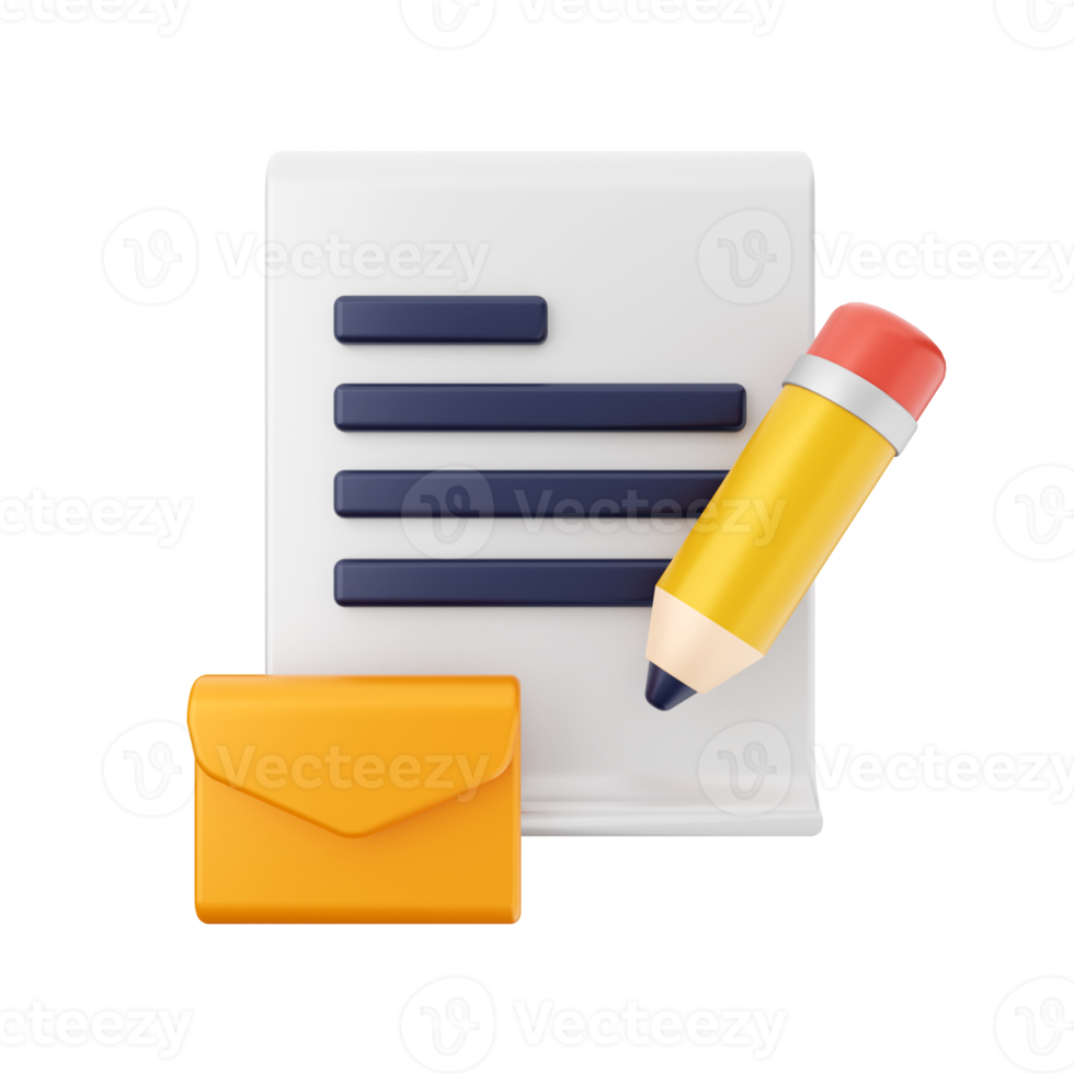 3d mail email message envelope png