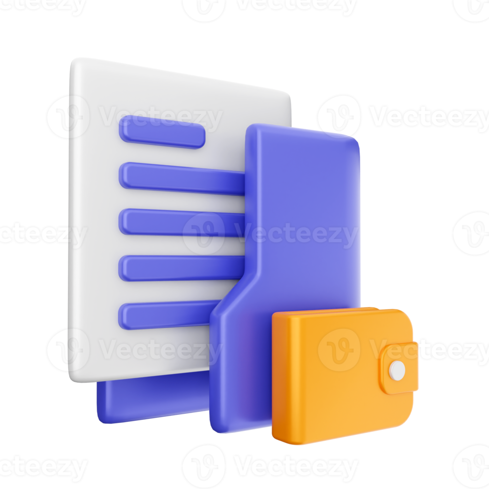 3d folder icon illustration png