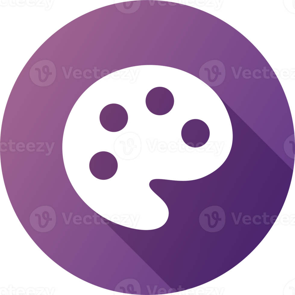 Palette icon in flat design style. Art signs illustration. png