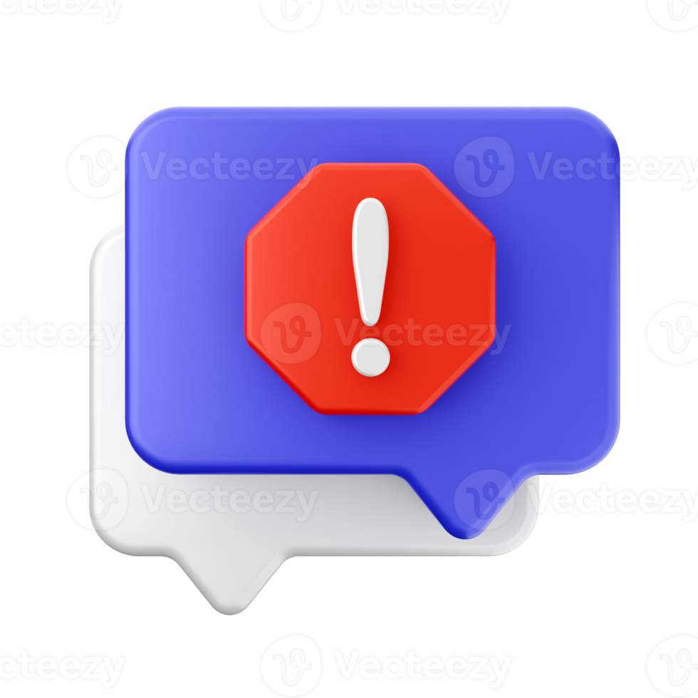 3d chat message notification icon png