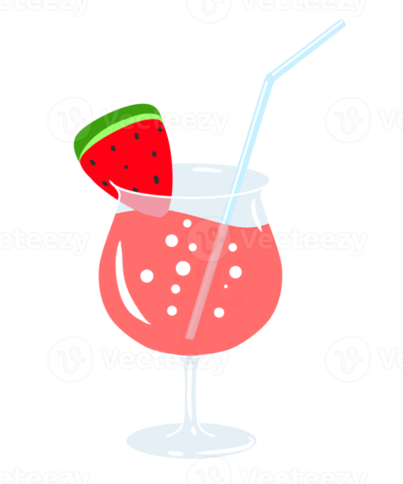 Cold drink with watermelon png