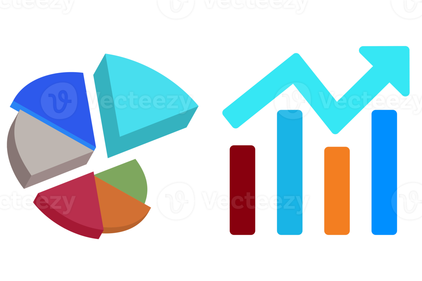 modello colorato diagramma e grafico png