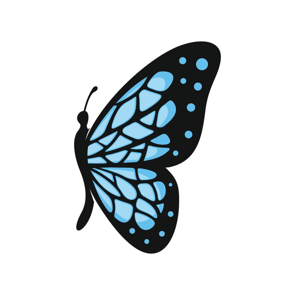 mariposa icono aislado en blanco antecedentes vector