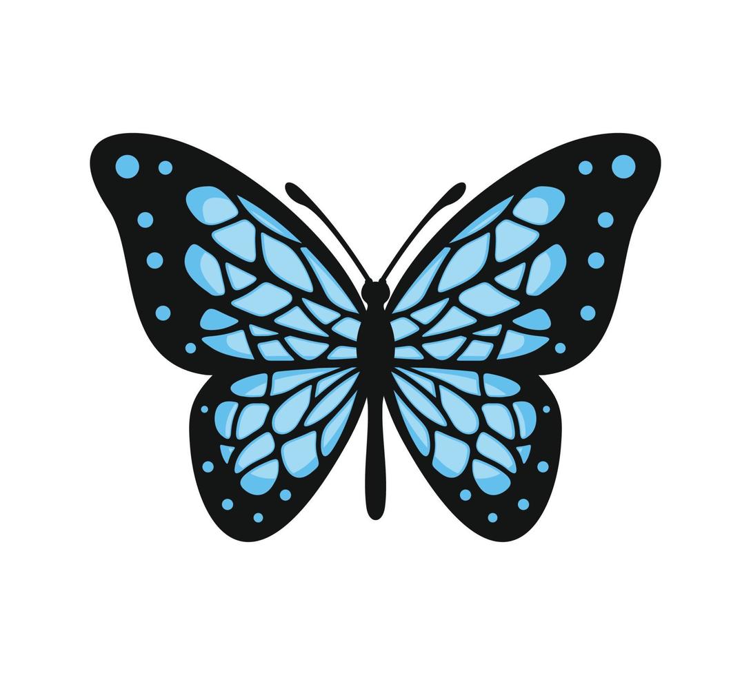 mariposa icono aislado en blanco antecedentes vector