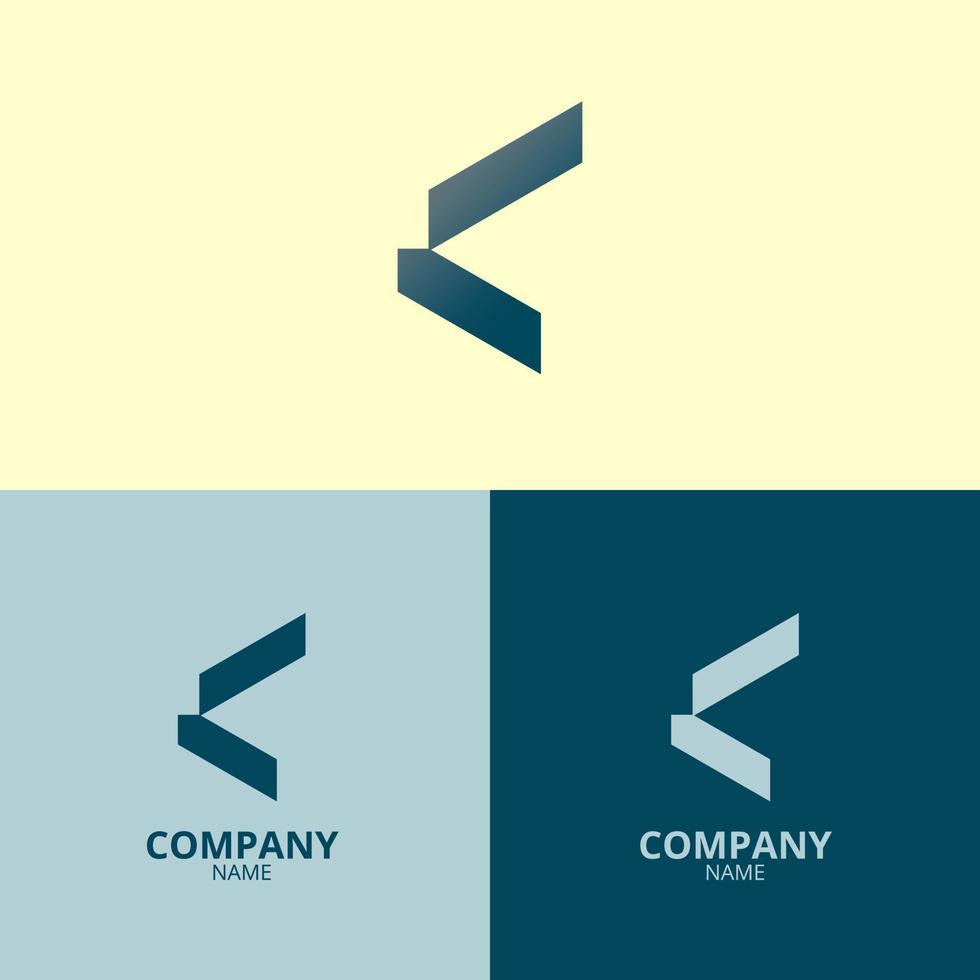 Letter C Logo Template with an elegant and professional, elegant and professional blend of dark blue and light gray gradation colors, perfect for your company identity vector