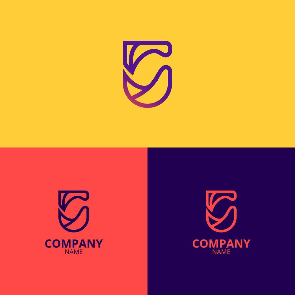 The C Letter Logo Template with an elegant and professional purple and pink gradient color blend theme is perfect for your company identity vector