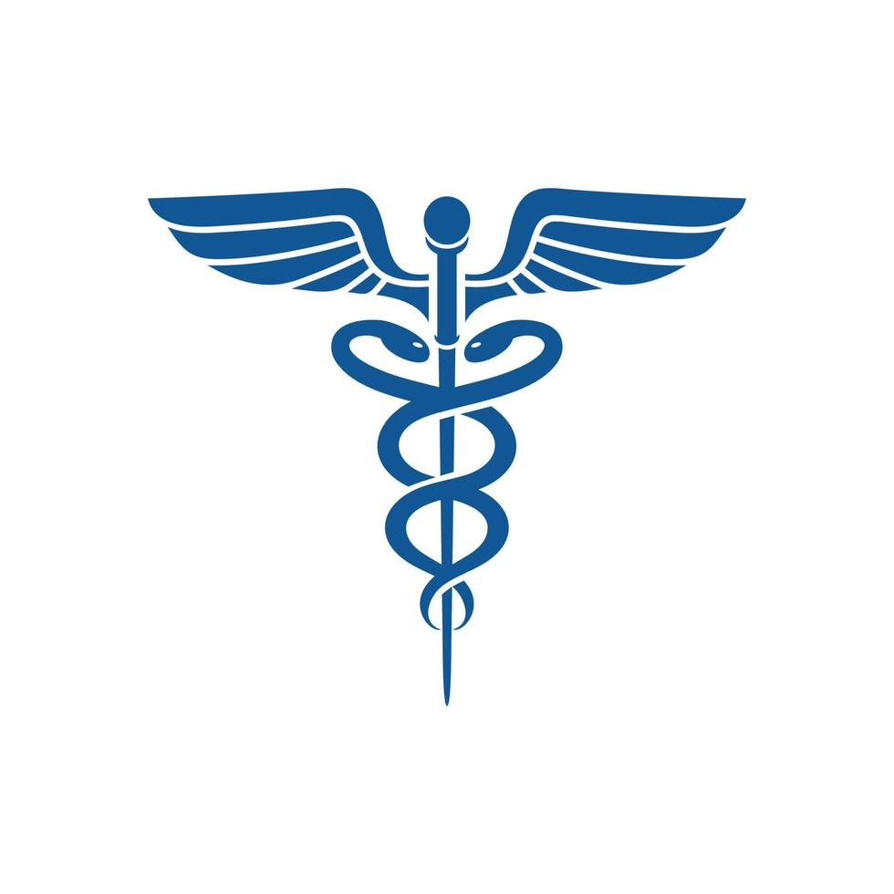 Medical caduceus symbol icon vector