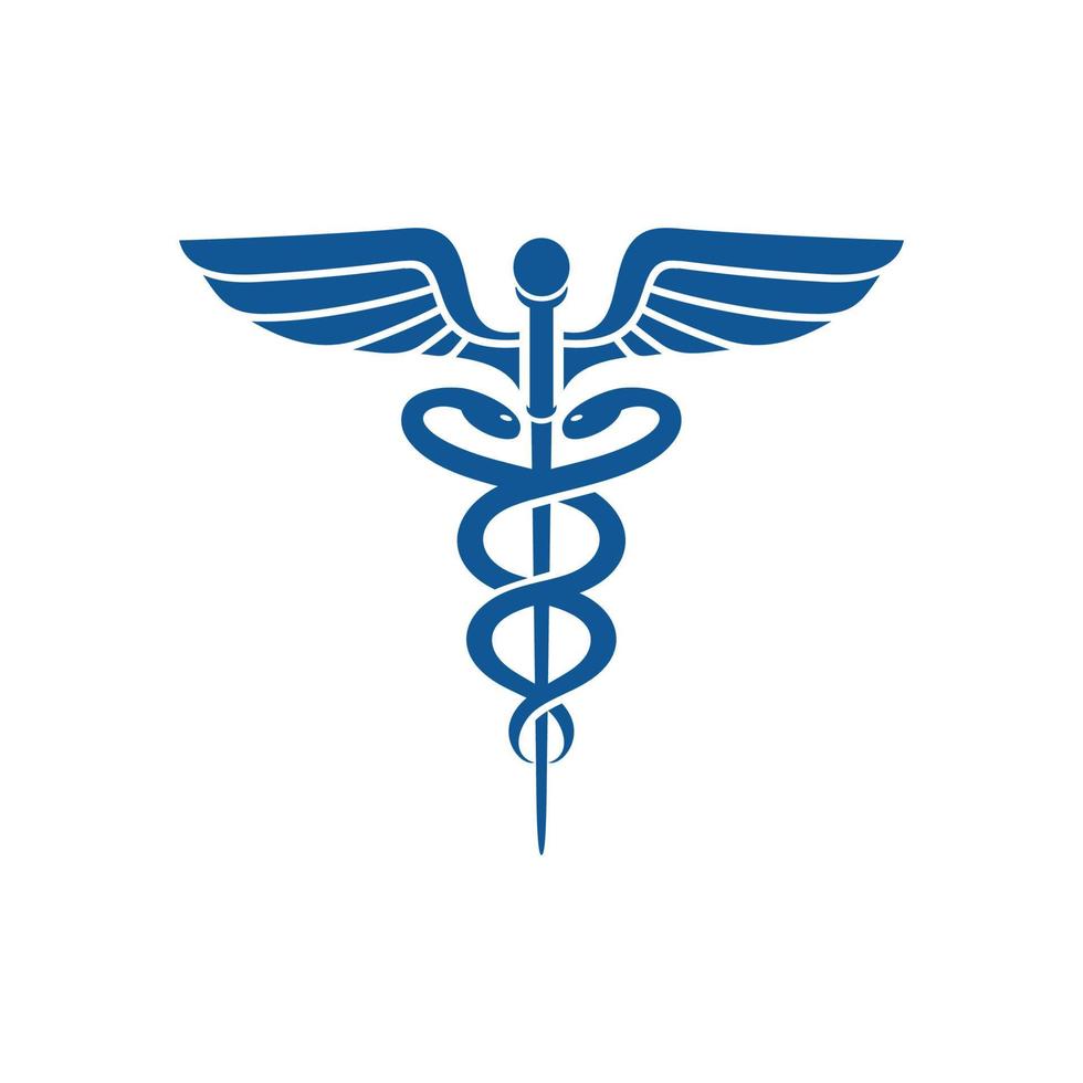 médico caduceo símbolo icono vector