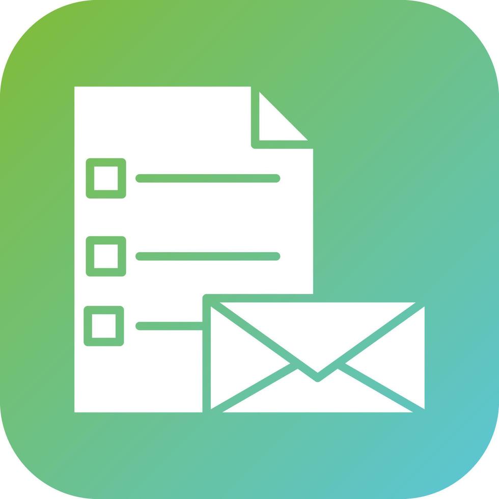 Email List Vector Icon Style