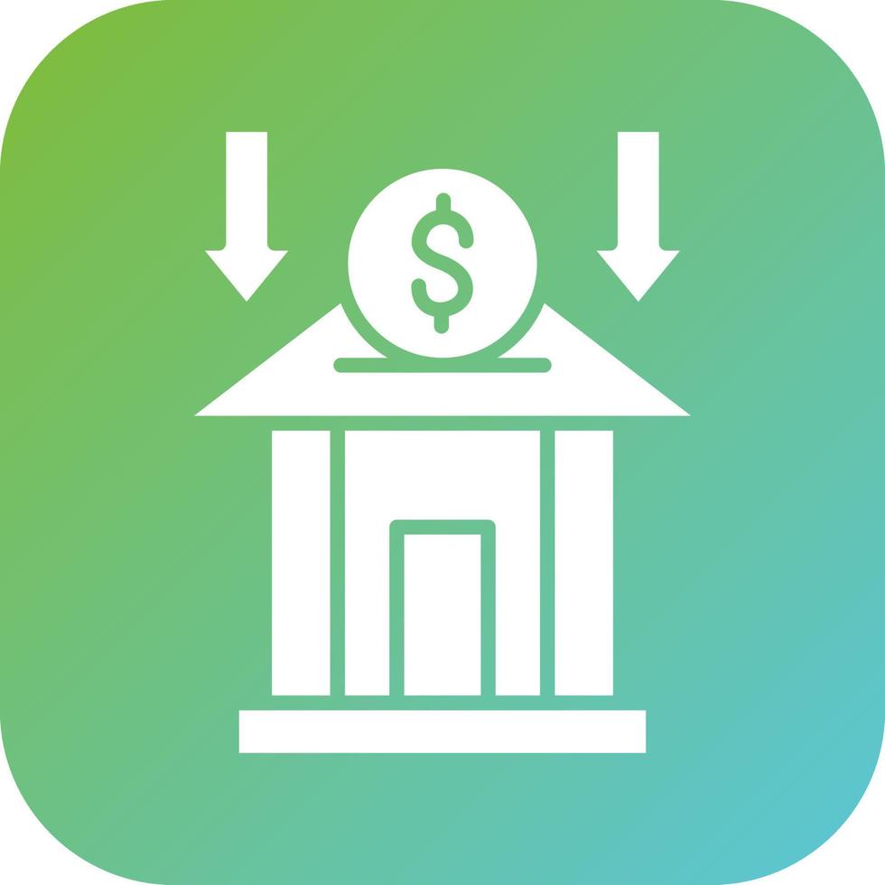 banco depositar vector icono estilo