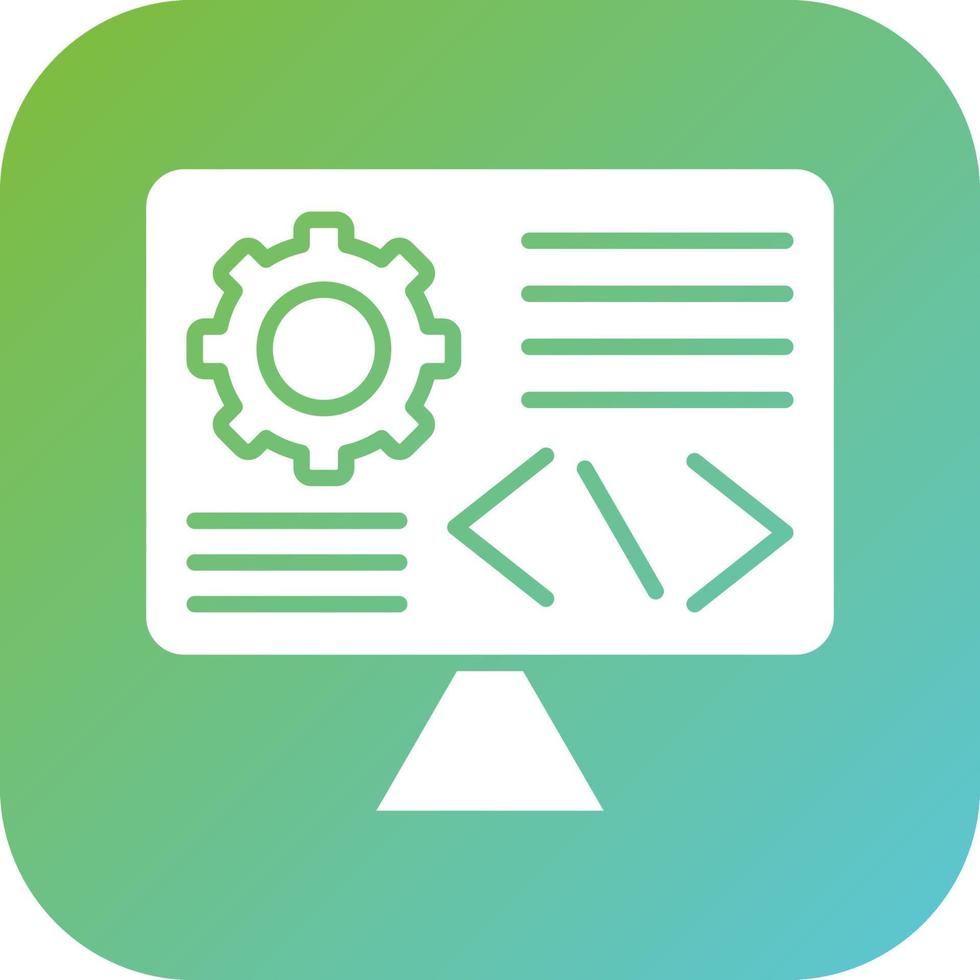 Custom Coding Vector Icon Style