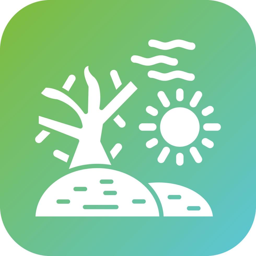 Desert Weather Vector Icon Style