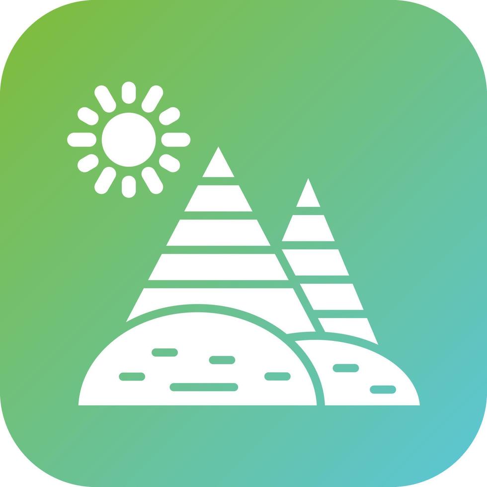 Desert Pyramids Vector Icon Style