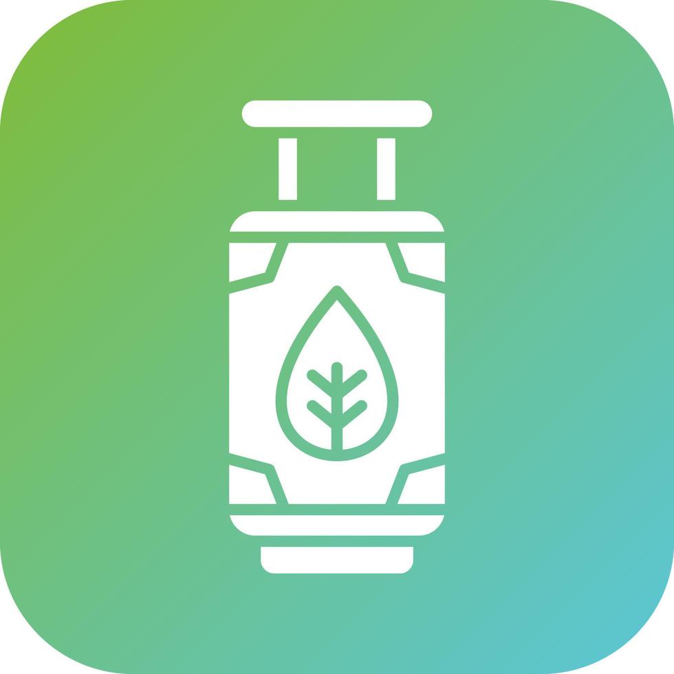 Biogas Cylinder Vector Icon Style