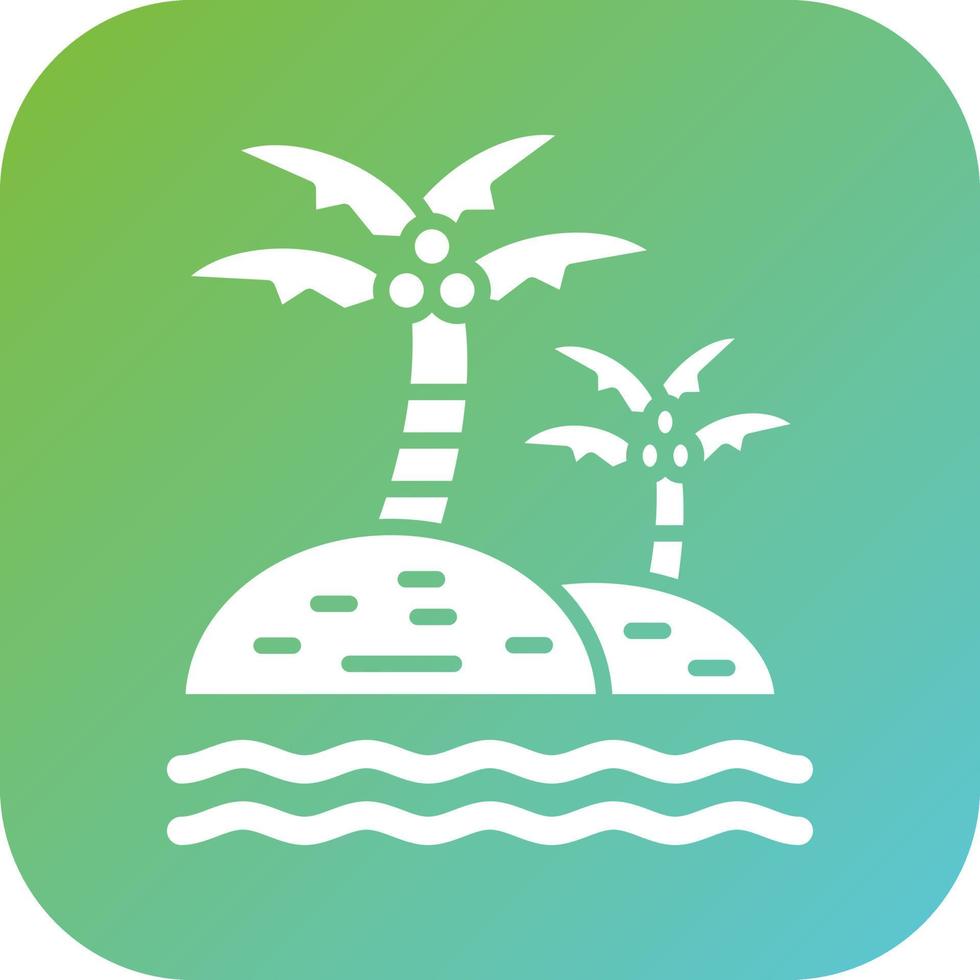 Desert Oasis Vector Icon Style
