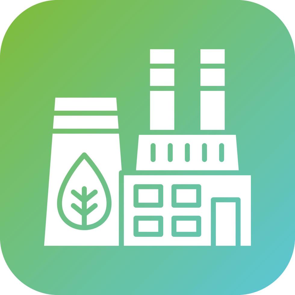 Green Factory Vector Icon Style