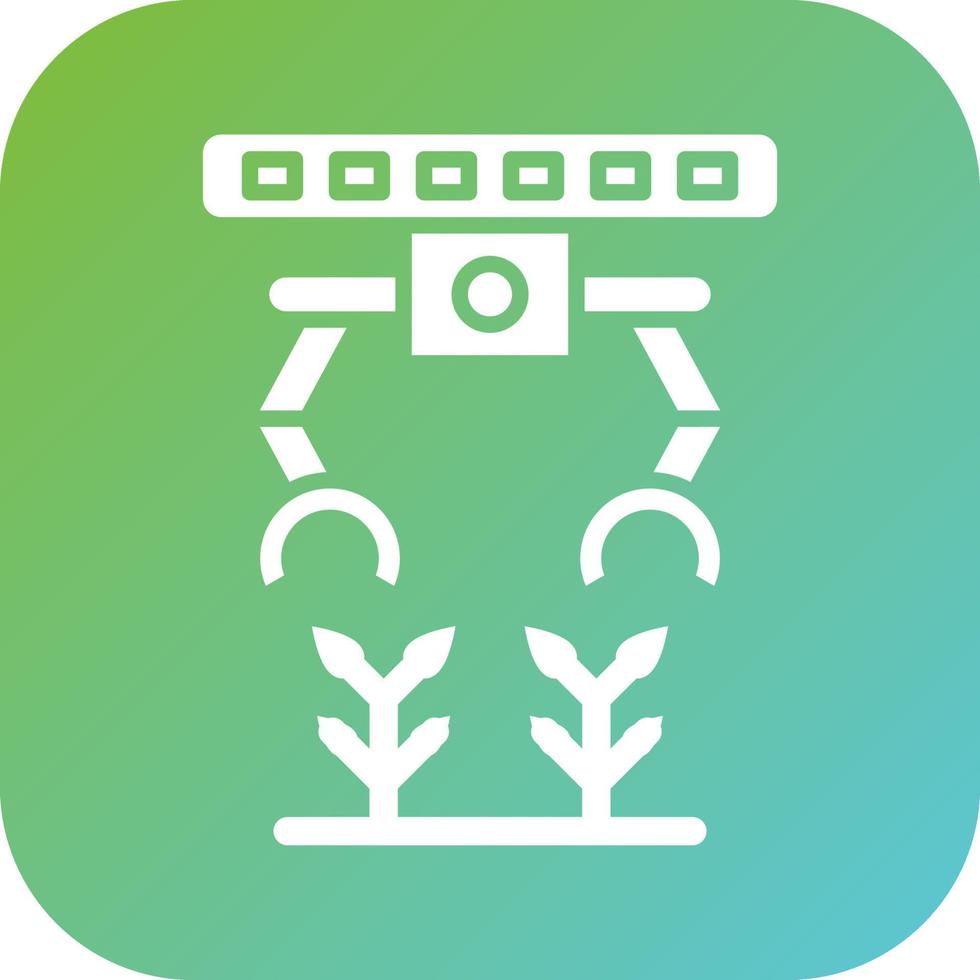Agricultural Robot Vector Icon Style