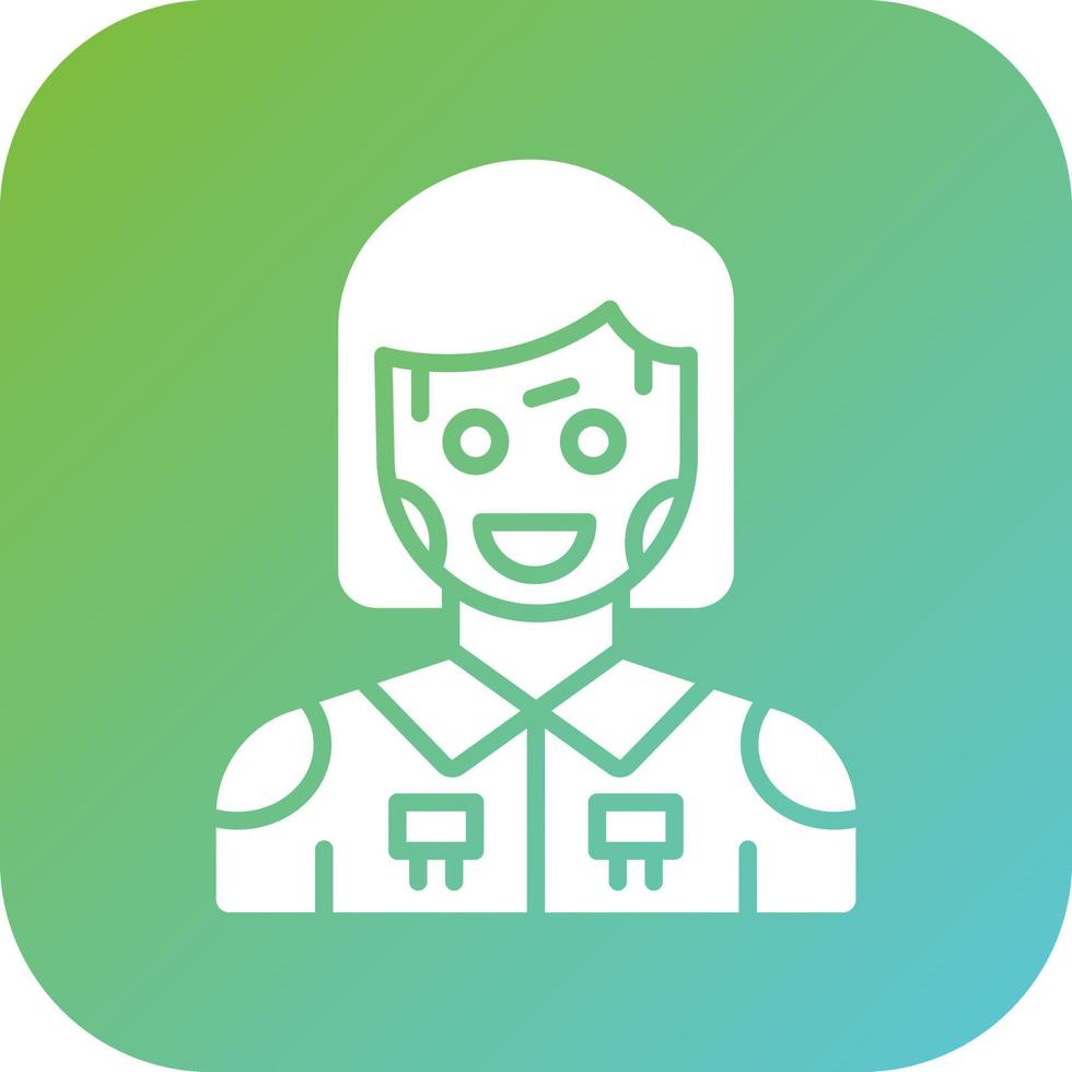 Humanoid Robot Vector Icon Style