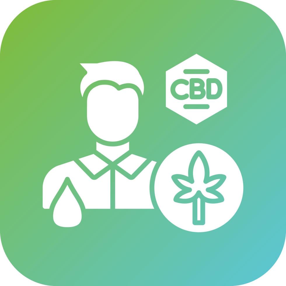 Cbd Oil Users Vector Icon Style