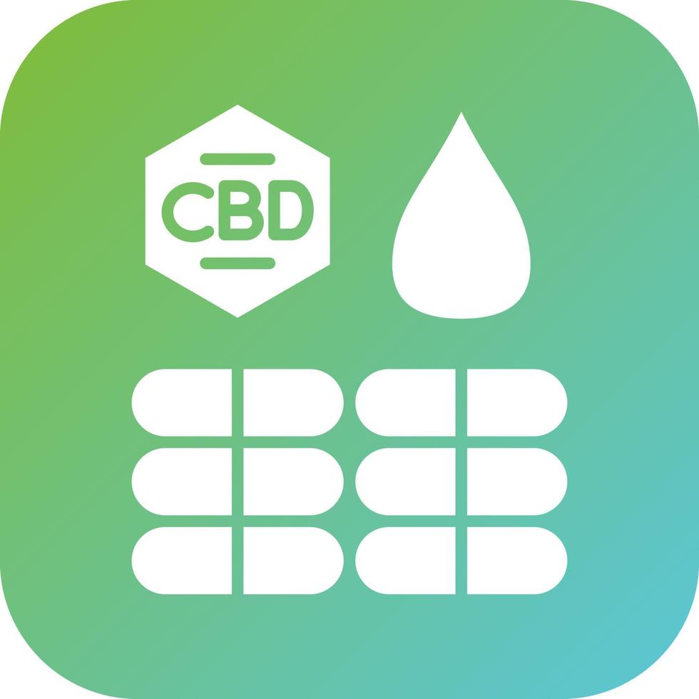 Bio Cbd Per Capsule Vector Icon Style