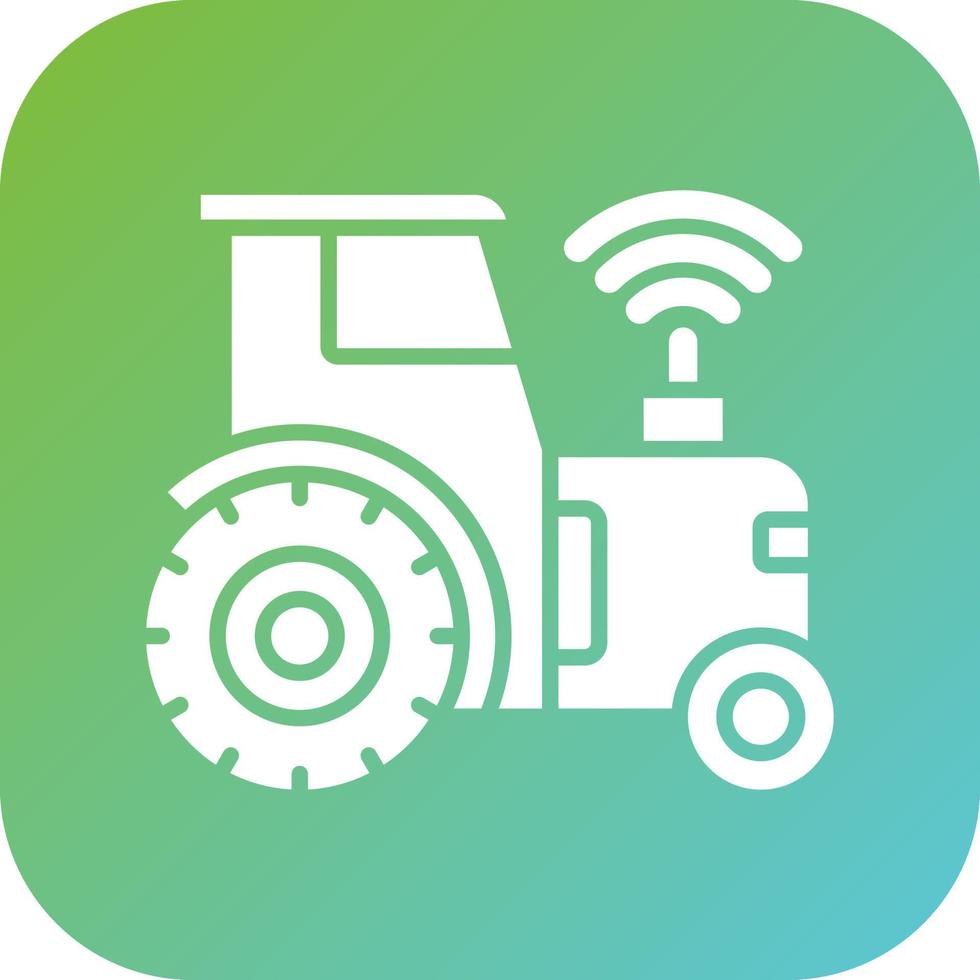 Smart Tractor Vector Icon Style