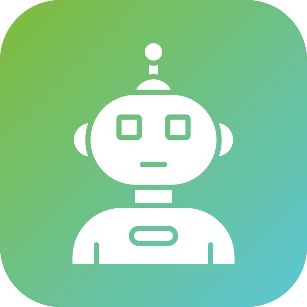Humanoid Robot Vector Icon Style