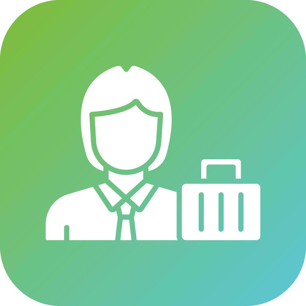 Female Passenger Vector Icon Style
