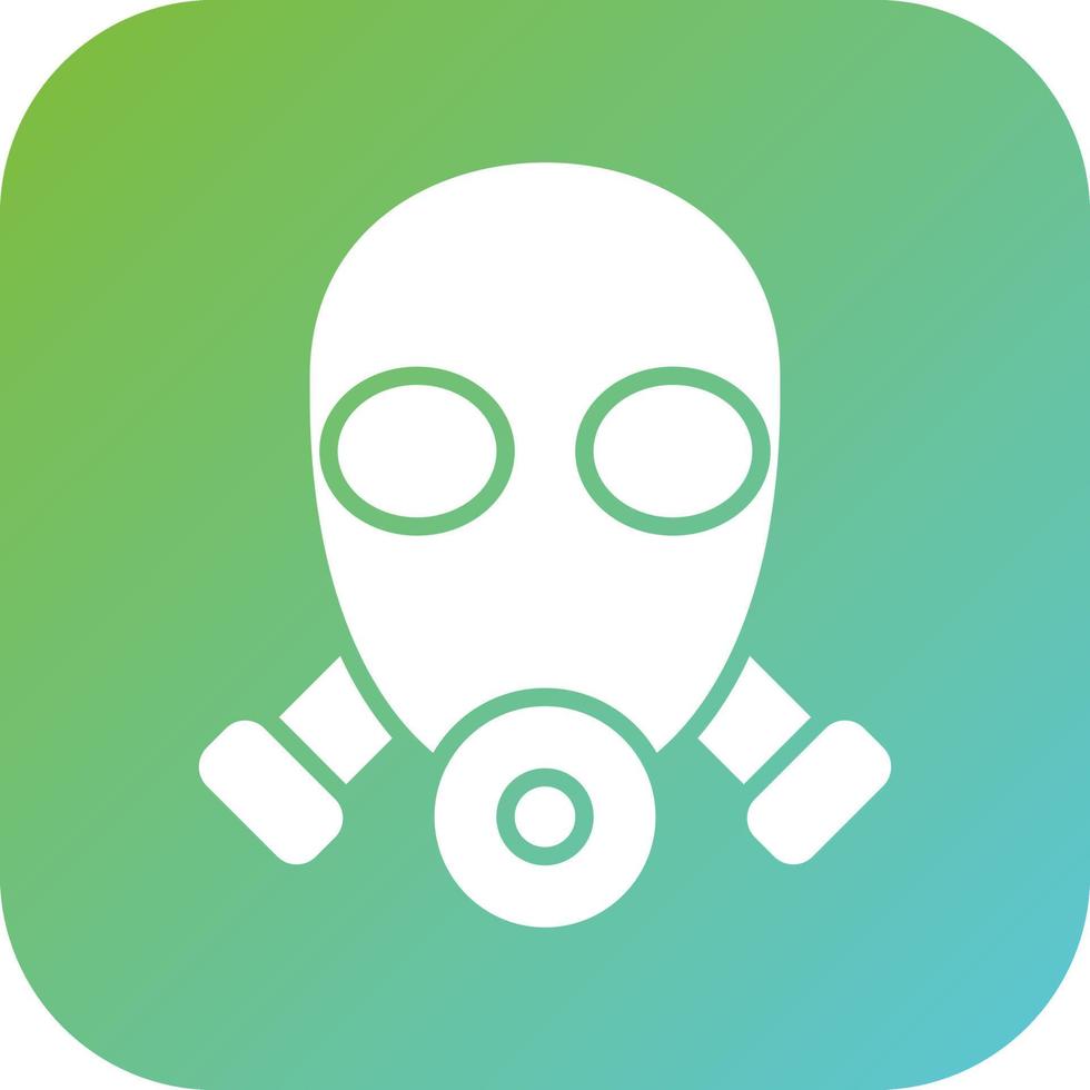 Gas Mask Vector Icon Style