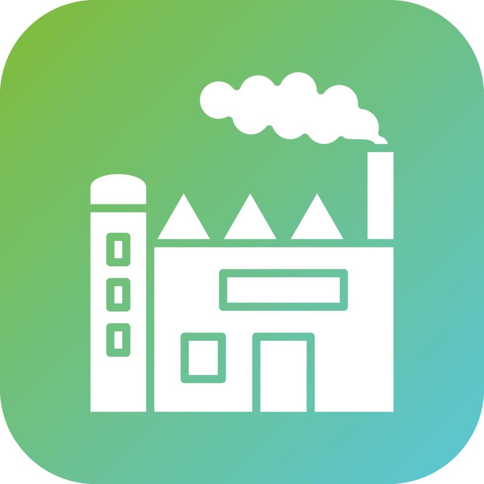 Factory Pollution Vector Icon Style