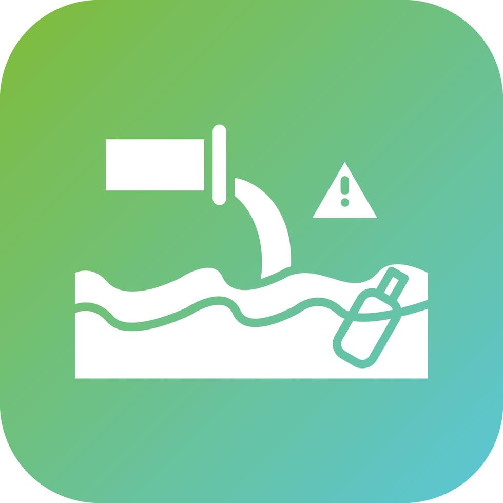 Water Pollution Vector Icon Style