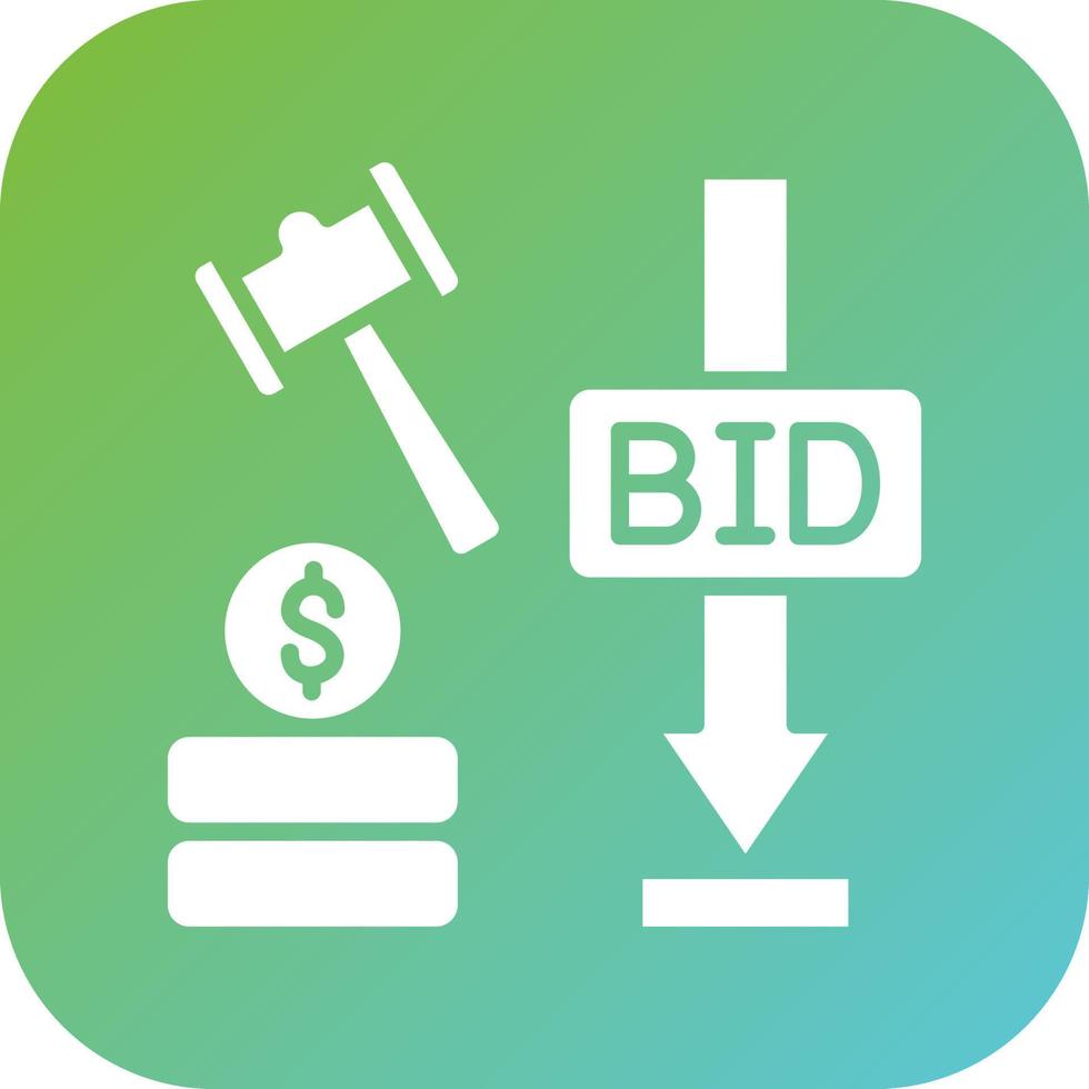 Minimum Bid Auction Vector Icon Style