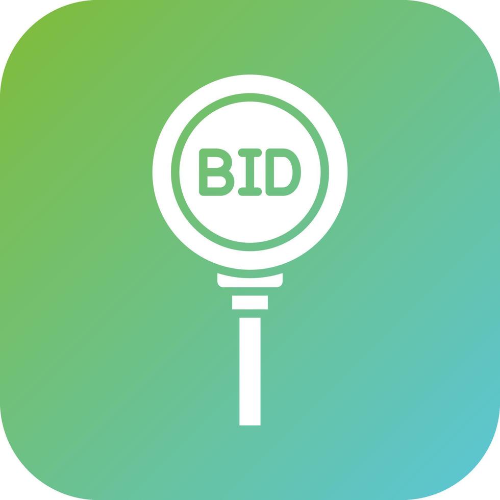 Bidding Paddle Vector Icon Style
