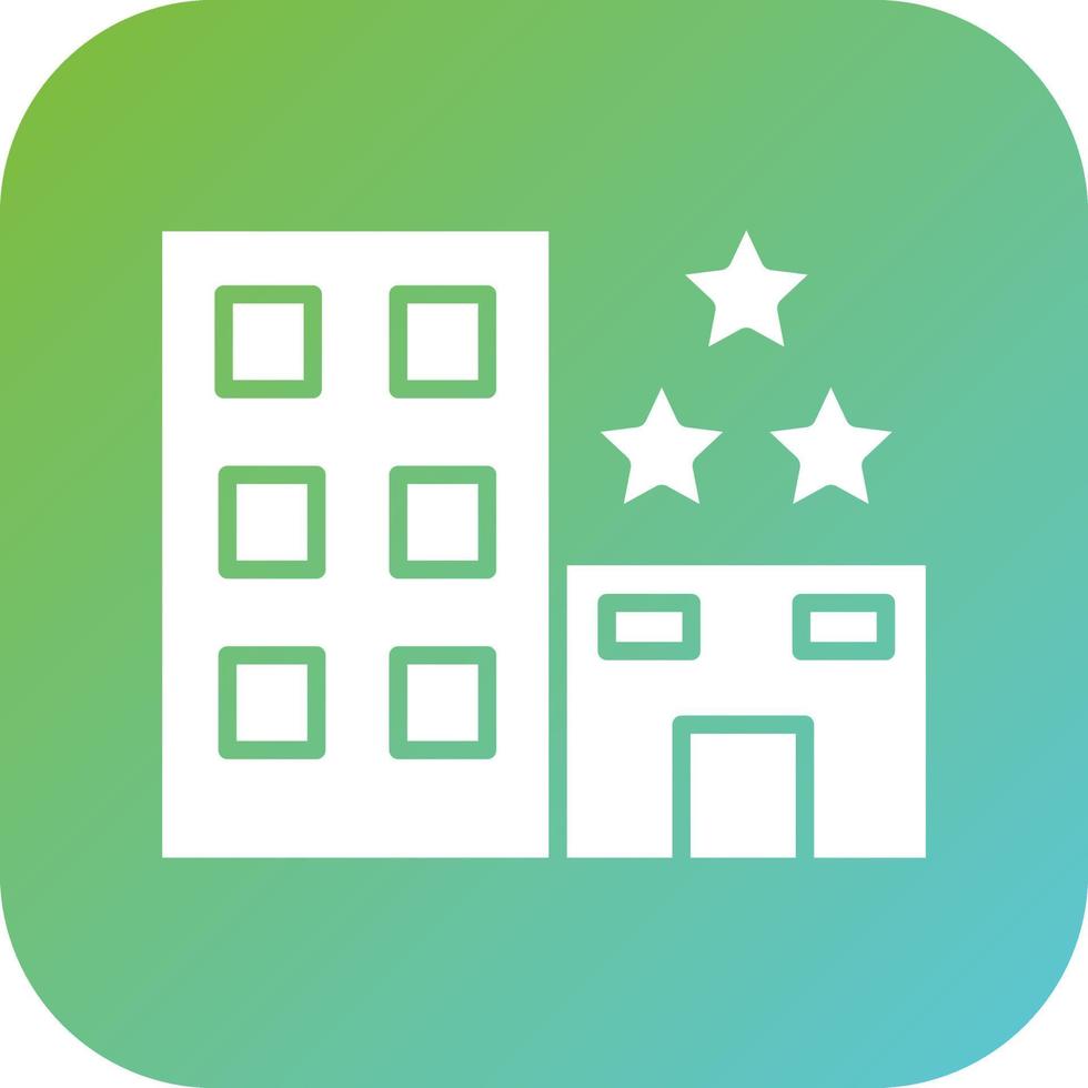 3 Star Hotel Vector Icon Style