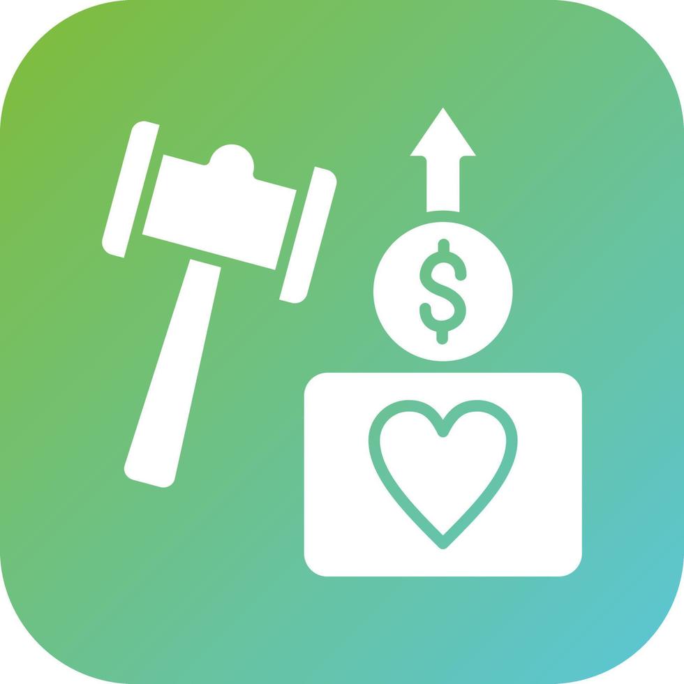 Charity Auction Vector Icon Style