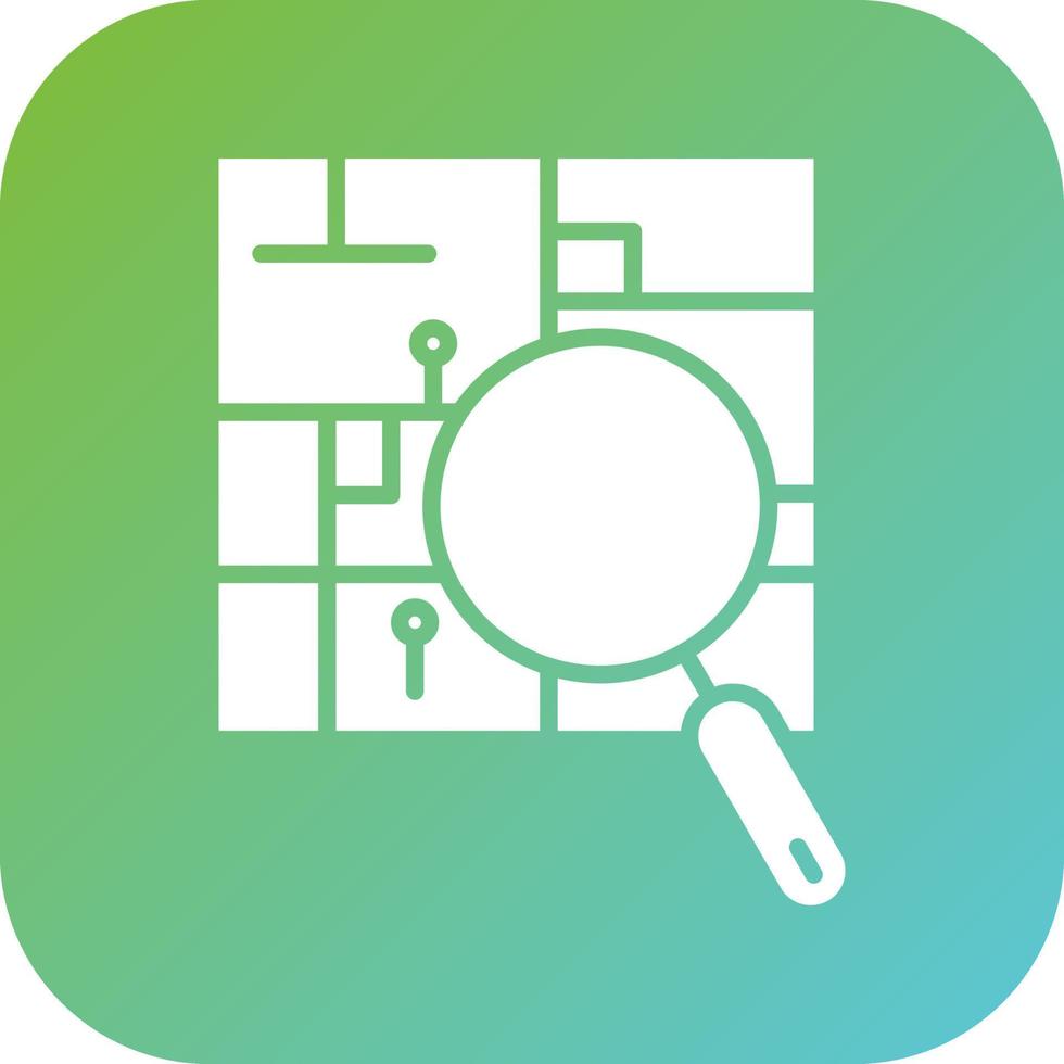 Search Map Vector Icon Style