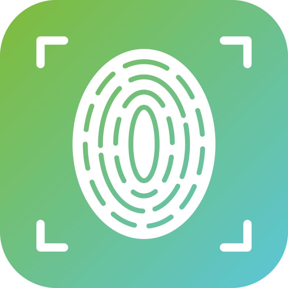 Fingerprint Scan Vector Icon Style