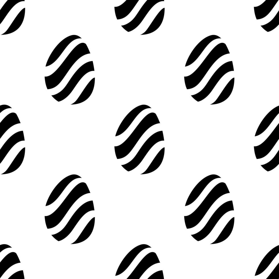 Seamless pattern made from hand drawn Easter eggs illustration. Isolated on white background. vector