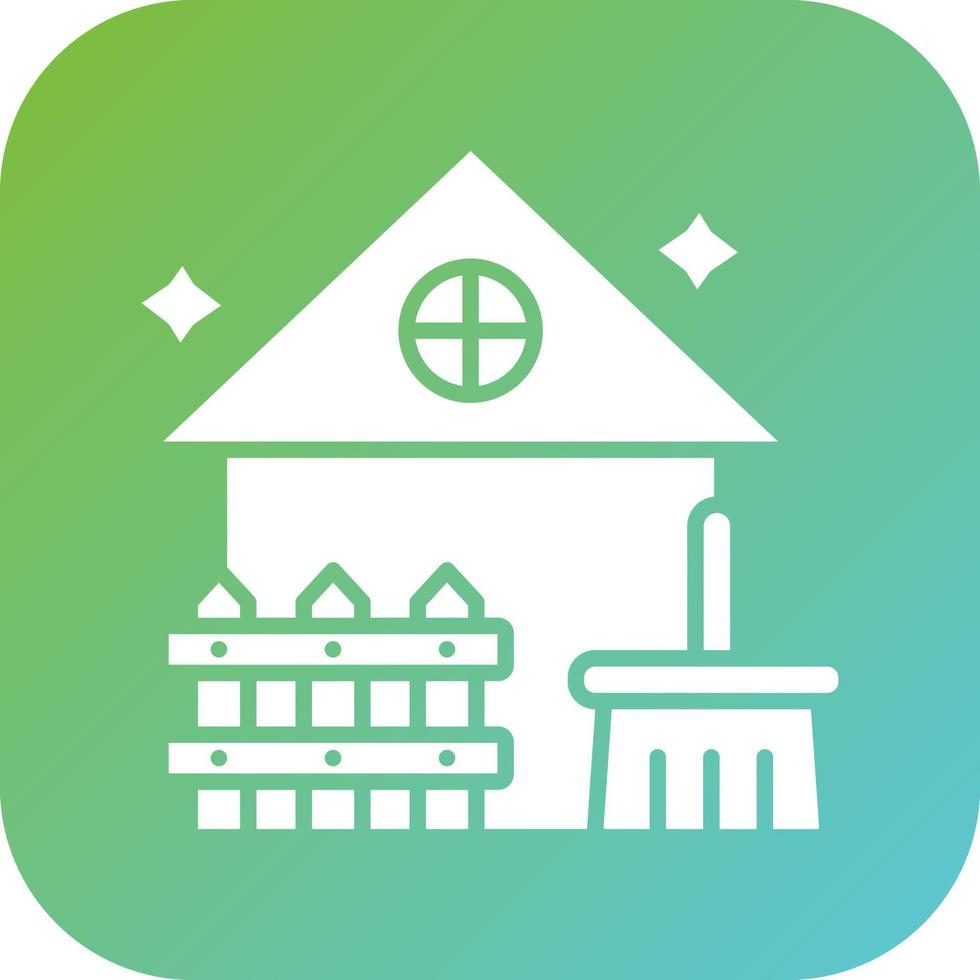 Backyard Cleaning Vector Icon Style