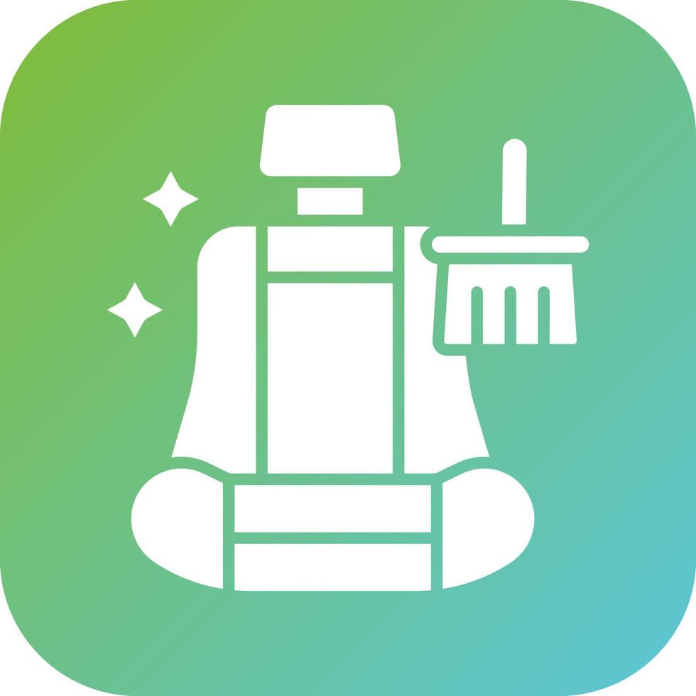 Car Seat Cleaning Vector Icon Style