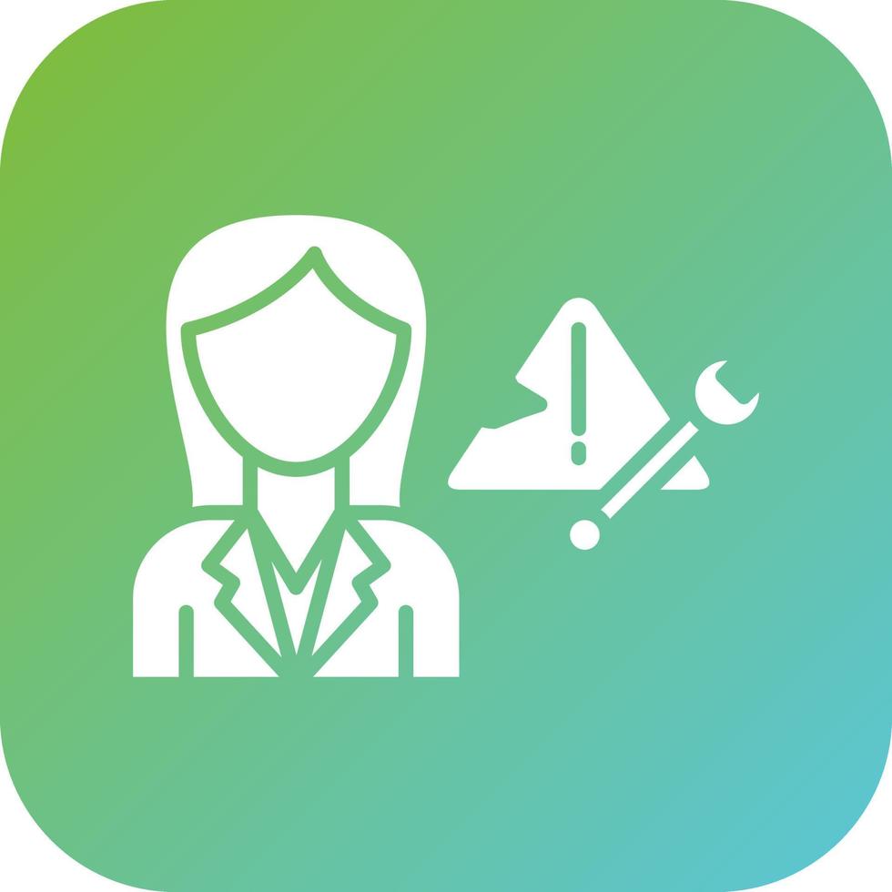 Fixer Female Vector Icon Style