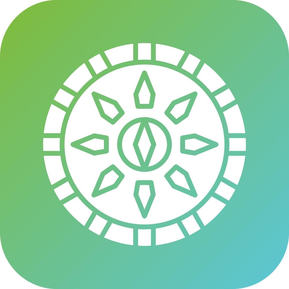 Viking Shield Vector Icon Style