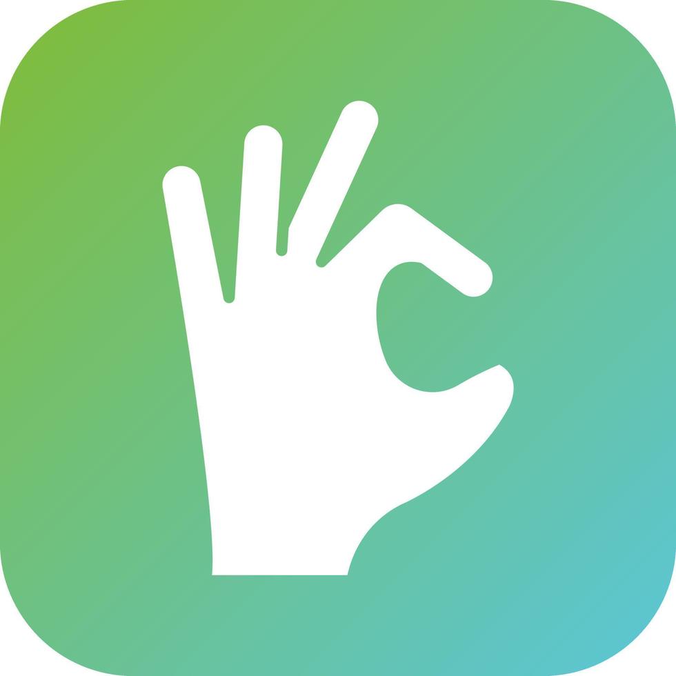 Okay Hand Sign Vector Icon Style