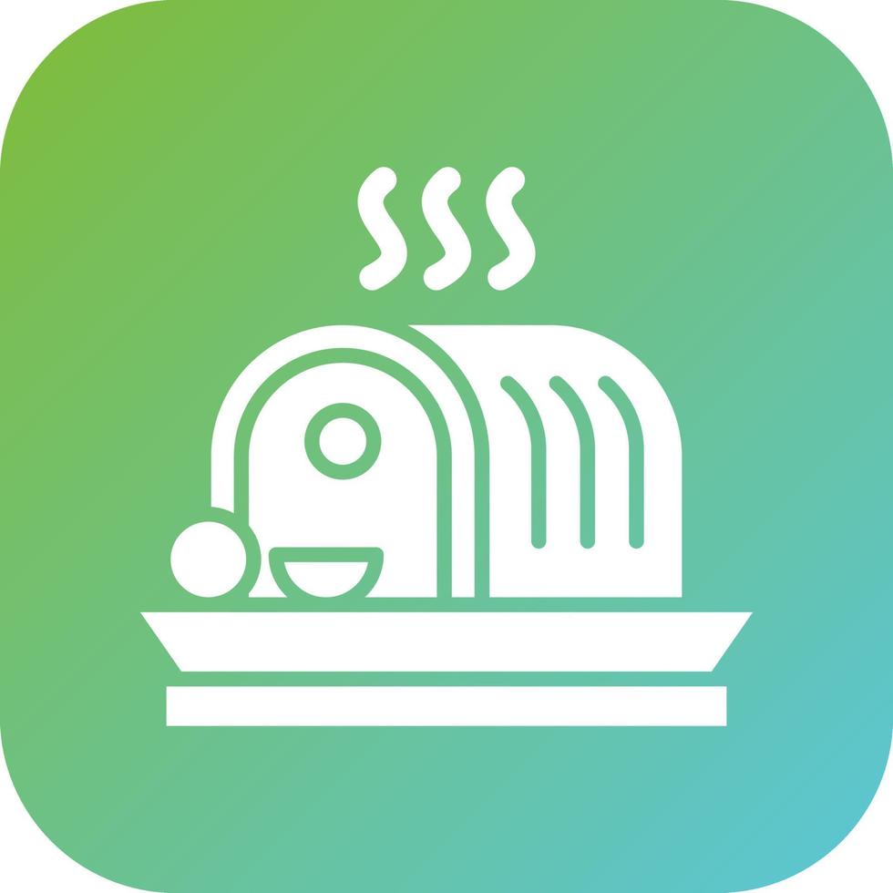 Roasted Meat Vector Icon Style