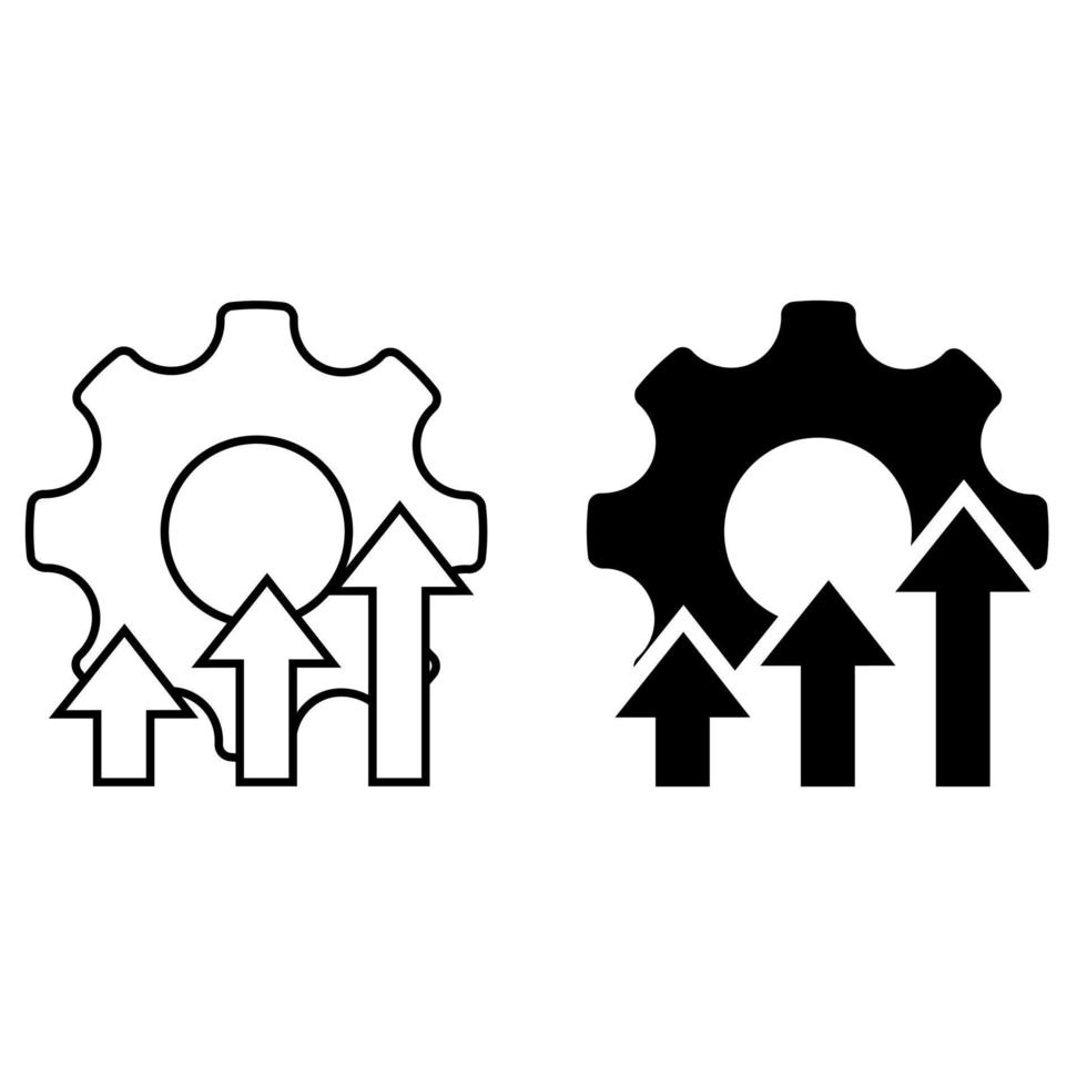 Improvement vector icon set. improve illustration sign collection. analysis symbol.